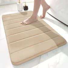 Image of Non Slip Bath Mat Super Soft Absorbent Bathroom Rug Machine Washable Floor Mats