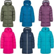 Image of Trespass Girls Tiffy Full Zip Padded Winter Warm Hooded Insulated Jacket Coat