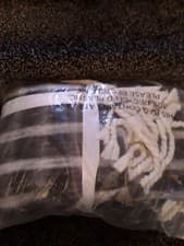 Image of BRAND NEW CHECK MONO THROW WHITE & BLACK COLOUR 130X150CM - NEW