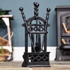 Image of Fireplace Companion Set - "Cothelstone" Black Victorian