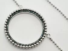 Image of Links of London Blue Diamond Effervescence Necklace, Large HALO, sterling silver