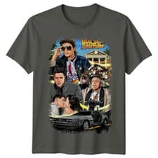 Image of Back to the Future (1985) Movie Poster Inspired T-Shirt Retro Tee Unisex Gift