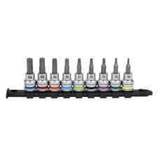 Image of Sealey TRX-Star* Socket Bit Set 9pc 3/8"Sq Drive - Platinum - AK6251