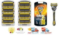 Image of 9 Gillette Fusion Proshield Razor Blades 8 Refill Cartridges Flexball Shaver USA