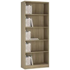Image of 4 You Tall Wide Bookcase In Sonoma Oak
