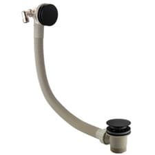 Image of Bathroom Bath Filler Overflow and Waste Drain - Matt Black