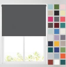 Image of MADE TO MEASURE Plain Coloured Thermal Blackout Window Roller Blinds