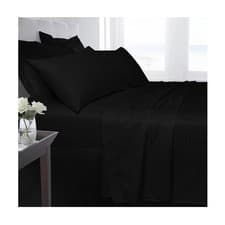 Image of T250 Satin Stripe 100% Cotton Flat Sheet Soft Breathable Hotel Quality Bed Sheet