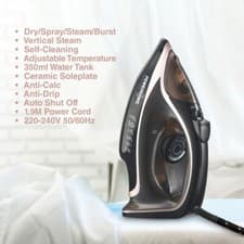 Image of Powersonic Steam Iron 3200W Ceramic Soleplate Self Cleaning Anti-Calc 350ml Tank