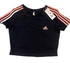 Image of Adidas T Shirt Women’s Sportswear Essentials 3 Stripes Print Large Top Tee