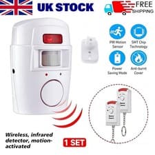 Image of Wireless PIR Motion Sensor Alarm with 2 Remote Control Shed Home Garage Security
