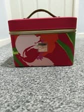 Image of Ted Baker London Red Beautiful Floral Zip Vanity Case ONLY Christmas Gift