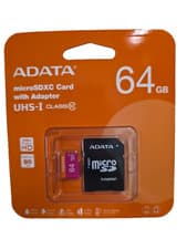 Image of ADATA 64GB microSDXC Memory Card UHS-I Class 10 with Adapter – 80MB/s Full HD
