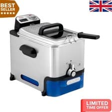 Image of Stainless Steel 3.5L Deep Fryer with Digital Timer & 6 Portions - Oleo Clean Pro