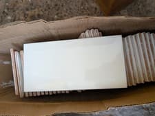 Image of 41 New White Gloss Wall Tiles Metro Style 10x20cm Ceramic