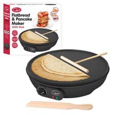 Image of 12 Inches Electric Flatbread Pancake Crepe Maker Large Non-stick Plate 1000W New
