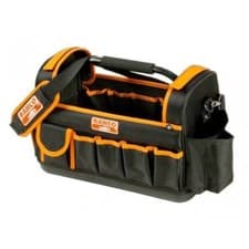 Image of BAHCO 450mm 17" Hard Base Open Tote Multi Pocket Storage Hand Tool Bag, 3100TB