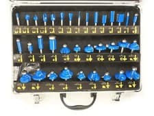Image of 35pc 1/4" Shank Tct Router Bit Set + Carry Case Tungsten Carbide Heavy Duty UK