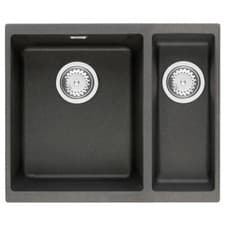 Image of Franke Sirius 1.5 Bowl Onyx Black Tectonite Undermount Kitchen Sink SID160 BLK
