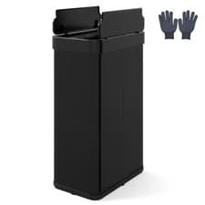 Image of 60L Slim Automatic Touchless Waste Bin with Wing Lids Black
