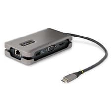 Image of StarTech USB-C Multiport Adapter - HDMI/VGA - 4K 60Hz - 3-Port USB Hub - 100W...