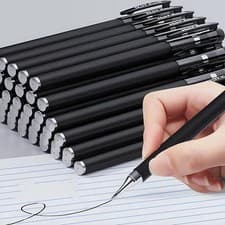 Image of 10-Pack Quick-Dry 0.5mm Fine Tip Gel Pens - Black Ink