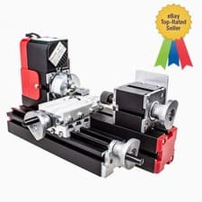 Image of DIY Mini Wood Metal Motorized Lathe Machine Woodworking Turning Tool Kit 24W
