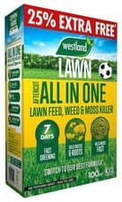 Image of Aftercut All In One Lawn Feed, Weed & Moss Killer, 100sqm (3.2kg) Box - 20400630