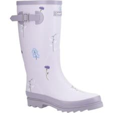 Image of Cotswold Wildflower Tall Lilac Rubber Female Patterned Wellingtons