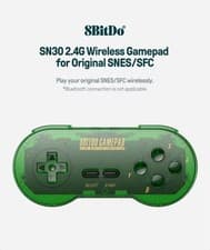 Image of 8BitDo SN30 2.4G Wireless Gamepad Original SNES/SFC Green Transparent Edition