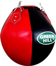 Image of Greenhill Wrecking Ball Leather Upper Cut Heavy Filled Bag Kicks Punches MMA UFC