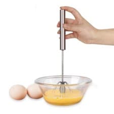 Image of 30cm Semi-Automatic Egg Whisk Hand Push Egg Beater Stainless Steel Blender Mixer