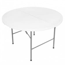 Image of NEW! 4ft 1.2m Round Folding Heavy Duty Outdoor Trestle Party Garden Table