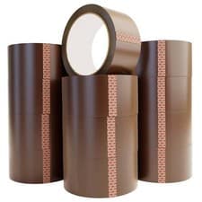 Image of 1-12 ROLLS PACKING PARCEL TAPE BROWN CLEAR 48MM X 66M PACKAGING BOX STRONG LONG