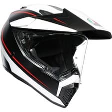 Image of AGV AX9 Pacific Road Matt Black / White / Red Motorbike Motorcycle Helmet