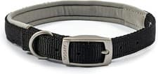 Image of Ancol Viva Padded Soft Touch Weather Proof buckle collar in black , Fits neck 3