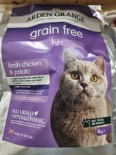 Image of Arden Grange Light Grain Free Dry Cat Food, Fresh Chicken and Potato, 4 Kg
