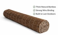 Image of GARDEN WILLOW SCREENING ROLL Screen Fencing Garden Fence Panel Outdoor 4m Wide