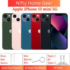 Image of Apple iPhone 13 Mini 128GB 256GB Unlocked 5G 5.4" Compact Smartphone Pristine A+