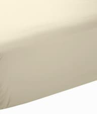 Image of Super King Size 14" Extra Deep Fitted Sheet Cream 400Tc 100% Cotton Sateen