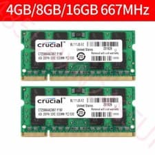 Image of 8GB 2x 4GB 2GB PC2-5300S DDR2 667MHz 200Pin SODIMM Laptop RAM For Crucial Lot UK