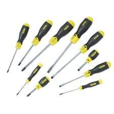 Image of Stanley Cushion Grip Screwdriver Set, 10 Piece SL/PZ