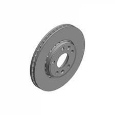 Image of 2x Brake disc Externally Vented 470.2432.20 ZIMMERMANN for RENAULT MEGANE CC