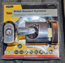 Image of Yale BS1 British Standard High Security Chrome Nightlatch, 60mm, P-BS1, Bargain