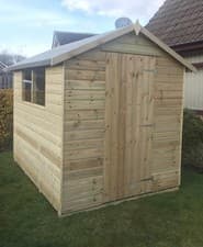 Image of Pinelap Sheds Garden Apex Shed Pressure Treated Tanalised Wooden T&G Timber Hut