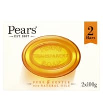 Image of Pears Transparent Soap Pure & Gentle with Natural Oils 2 bars 100g