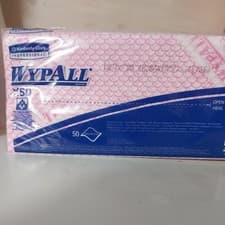 Image of 50 x Wypall X50 Cleaning Cloths Red Made from HYRDOKNIT for excellent absor