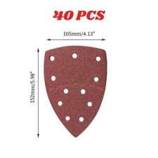 Image of 40x Mouse Sanding Sheets For Black and Decker Palm Sander Pads Sandpaper.