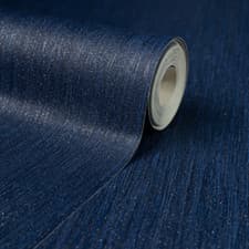 Image of Plain Dark Navy Midnight Blue Glitter ShimmerTextured Crystal Vinyl Wallpaper