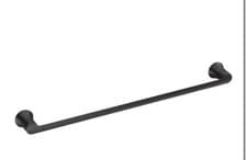 Image of Moen YB0224BL Doux 24-Inch Single Towel Bar Holder - Matte Black
